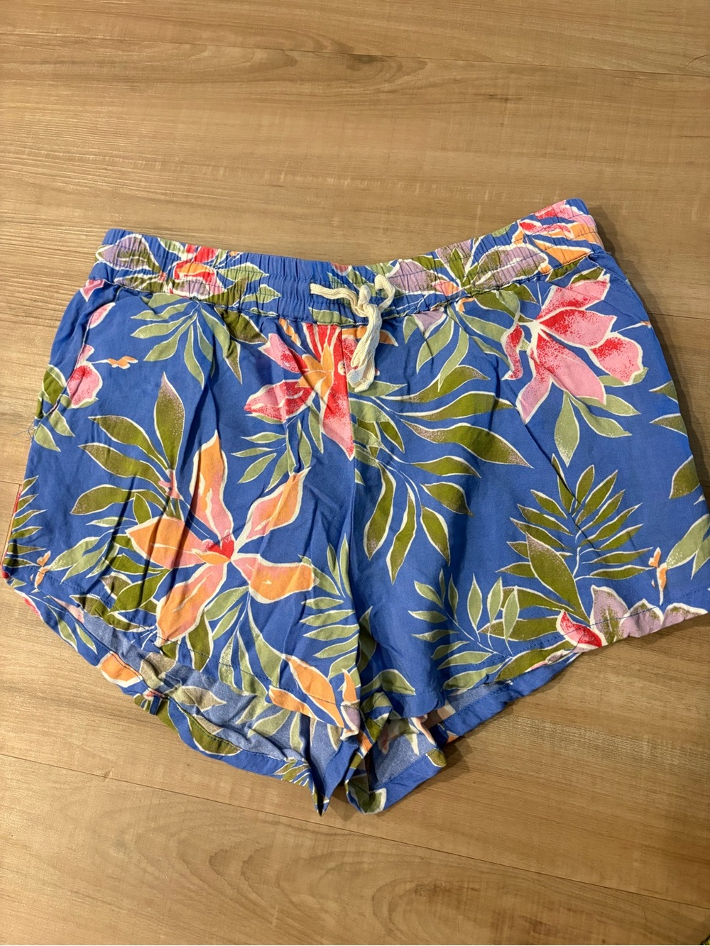 Billabong Blue Floral Drawstring Women’s Shorts